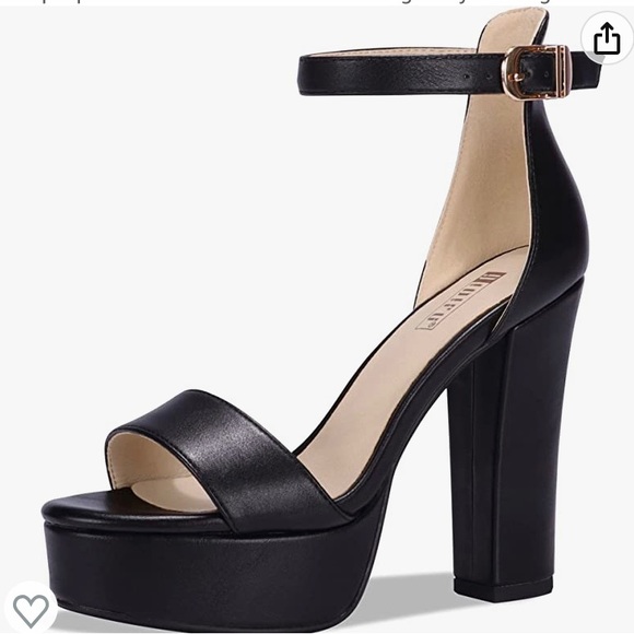 Women's Platform Chunky High Heel Sandals Ankle Strap Open Toe Heeled Shoes. - Picture 3 of 7